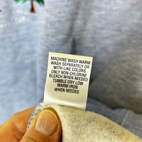 Vintage Studio Works Sport Medium Blue Skiing Snowmen Mockneck LS Sweatshirt 3X - Picture 8 of 10